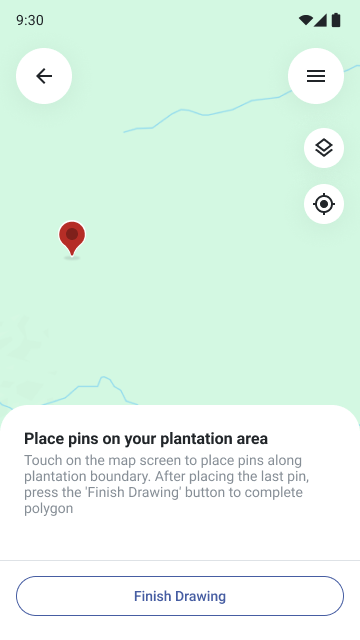 AgriTrace: place first pin