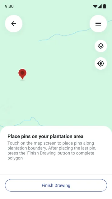 AgriTrace: place first pin