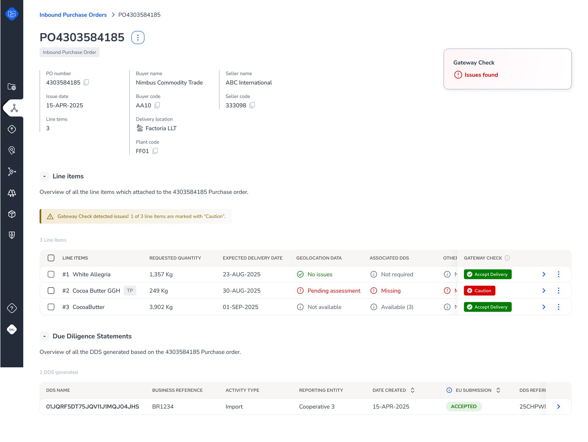 ConnectHub PO detail
